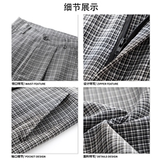 慵懒风复古美学高街长裤法式潮流舒适时尚情侣裤K805TP45控88，男装休闲裤，电商A102B