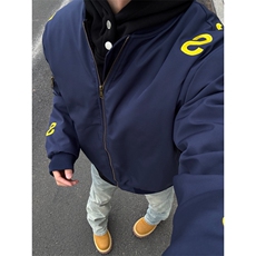 【网图】M8091LL-特P80美式字母刺绣飞行员棒球服夹克加棉外套，男装夹克，星座1007（原301D）