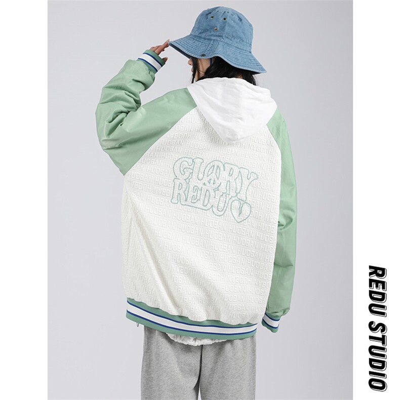 秋装新品潮韩版夹克棒球服男女中性风胸针刺绣运动外套8013-P95,男装夹克,电商A441-1