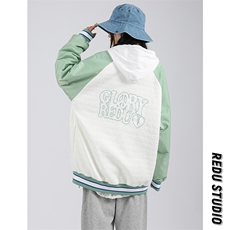 秋装新品潮韩版夹克棒球服男女中性风胸针刺绣运动外套8013-P95，男装夹克，电商A441-1