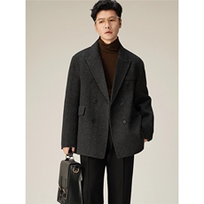 男西装外套毛呢双排扣西服正装新郎结婚礼服大码S-5XLJAK26P77，男装西服套装，星座1013-1