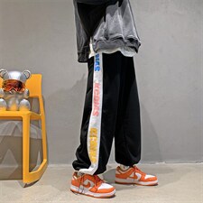 高街裤子男ins潮卫裤宽松束脚抽绳痞帅九分裤秋炸街9分K1516-P29，男装休闲裤，星座512-4