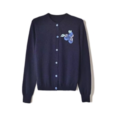 2025年秋季通勤蓝莓提花开衫时尚百搭休闲，女装羊毛衫，百纯羊绒