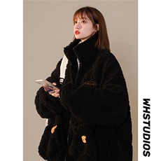 2024冬季羊羔毛加厚外套女刺绣棉服送手套B213-6983-P138控158，女装棉衣/棉服，星座617A-4