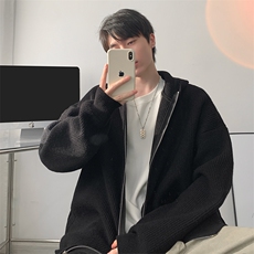 秋冬重磅高克重800g连帽双拉链针织开衫男毛衣MY119-特P50控118，男装针织衫/毛衣，电商A001-1