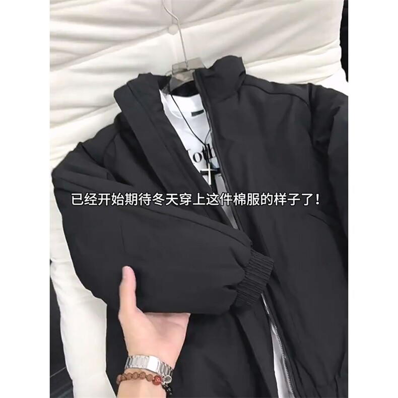 现货冬季美式休闲加厚雪山外套夹克立领纯色三防户外工装棉服,男装夹克,电商A486