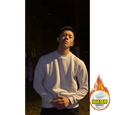 重磅加绒硬挺boxy男女美式高街蜂窝华夫格刺绣圆领长袖卫衣打底衫，男装T恤，电商A486