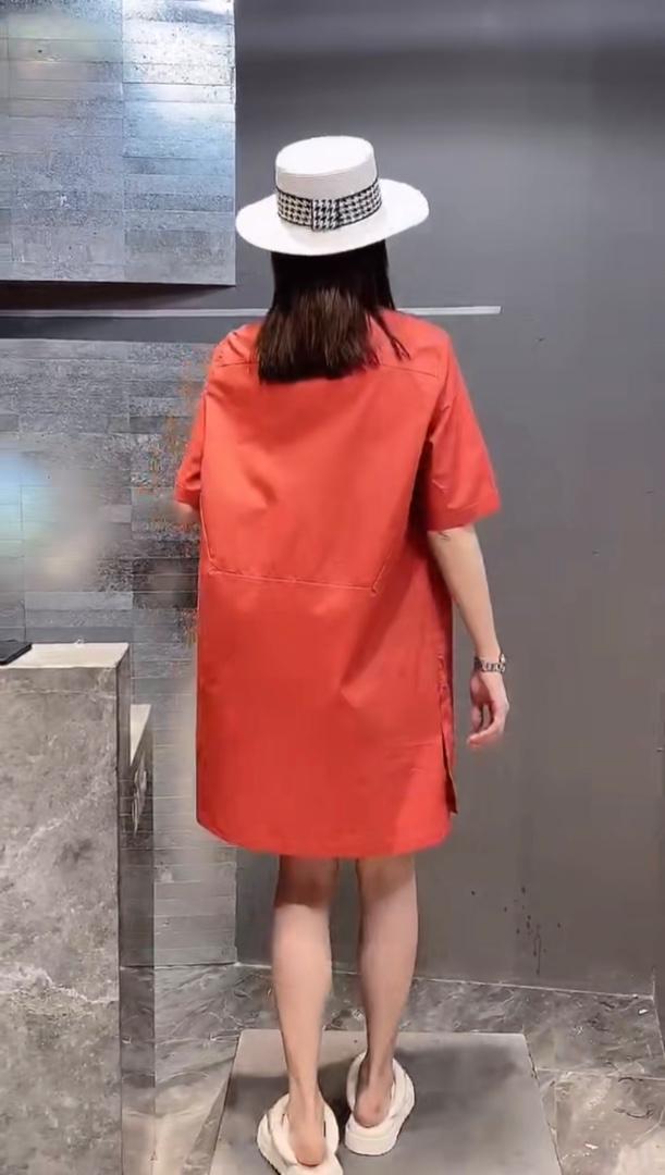 夏季新款韩版洋气工装风连衣裙,女装连衣裙,L·H·X