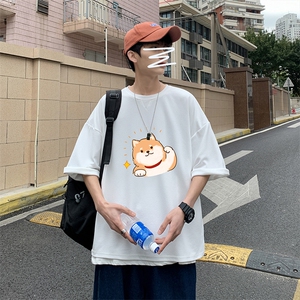 Q11146-P30春夏季七分袖t恤男大码五分袖男短袖中袖