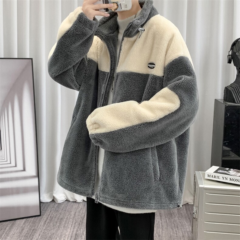 冬装青少年加绒加厚棉衣港风羊羔绒宽松外套男女 910-P105控价138图片