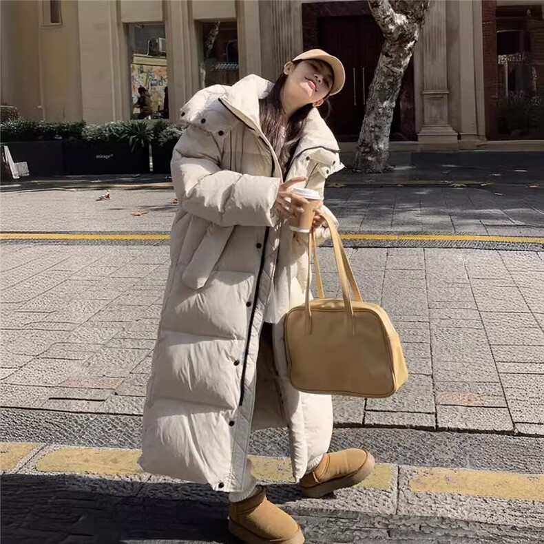 过膝长款超大被子棉服学生外套2025冬装新款女连帽加厚,男装棉衣,星座1210-1