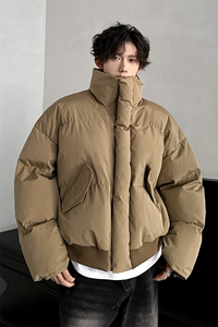 美式复古冬季加厚短款棉服   防水立领飞行服面包服外套898 P108图片