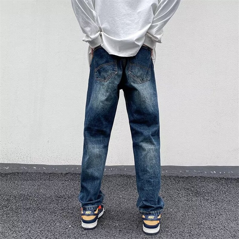 美式牛仔裤男春秋新款休闲直筒裤XB17P42,男装牛仔裤,星座1116-2