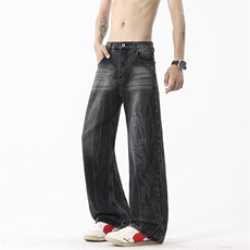 B221美式ins高街暗黑重工艺修身微喇牛仔裤LK25547-特P45控78，男装牛仔裤，电商B221