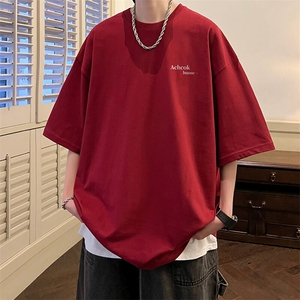 抖音得物二开 现货 220克夏装重磅美式高街宽松短袖t恤 MT138图片