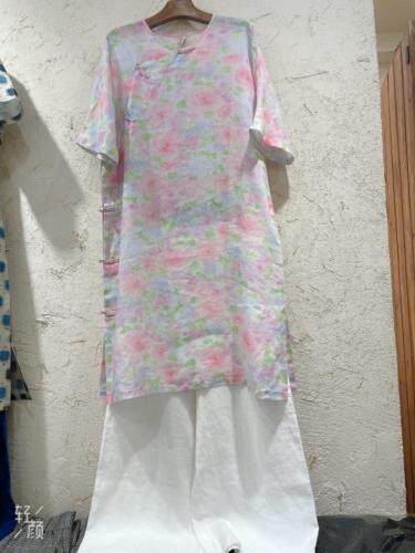 现货一复古棉麻风格各类裙子、旗袍、上衣、裤子，女装婚纱/旗袍/礼服，蓝院