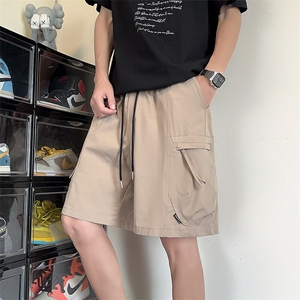 抖音品质休闲工装中裤男夏五分裤宽松直筒短裤D2531*P35控58图片