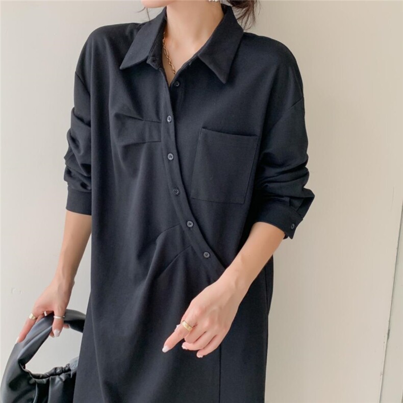 前皱连衣裙，女装连衣裙，依多坊