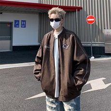 2024春季新款百搭宽松棒球服外套复古潮牌夹克男现货W8167-P78，男装夹克，星座512-4