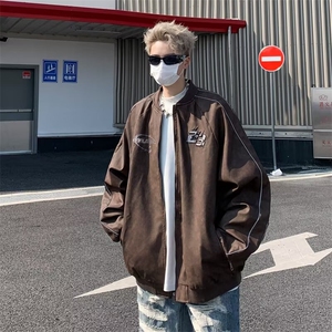 2024春季新款百搭宽松棒球服外套复古潮牌夹克男 现货 W8167-P78图片