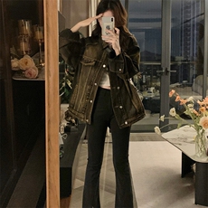 字母印花破洞底特律廓形夹克女2025年早春新款美式外套潮C751-P98，男装夹克，星座911-2(原星座613-2）