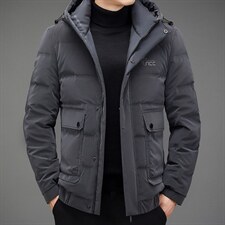 22冬季中青年男士时尚休闲90白鸭绒连帽羽绒服外套AJY82138-P275图片
