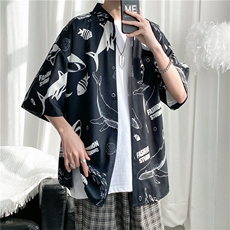 五分袖衬衫男港风潮流C1247P28，男装衬衫，星座1116-2