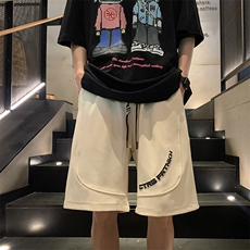 华夫格宽松男五分中裤运动短裤DK0191-P38，男装休闲裤，星座308B-2