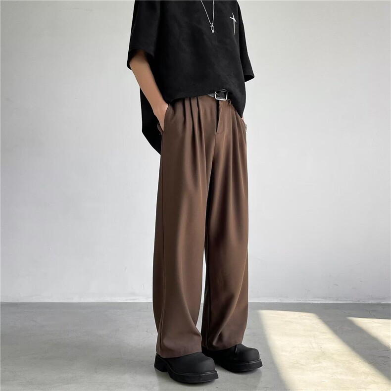 EH26-P32西裤男装夏季薄款宽松西裤港风文艺裤商务休闲裤，男装西裤，星座1503-1