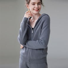 2025年秋季两件套长袖长裤拉链套装时尚百搭简约大方，女装套装/套裙，珍丝贝尔