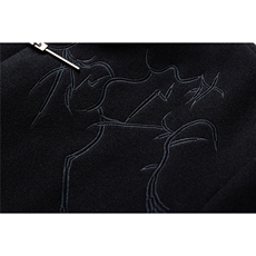 毛呢折棘荆棘立体绣大码M-5XL中式西服聚酯纤维XF78168P118，男装西服，星座227-7