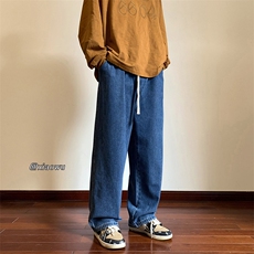光版抽绳牛仔裤直筒B342-W110-特P32JR42，男装牛仔裤，电商B342