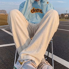 8059特批45夏季薄款透气耐磨男直筒长裤麻休闲宽松垂感阔腿裤，男装休闲裤，电商A178