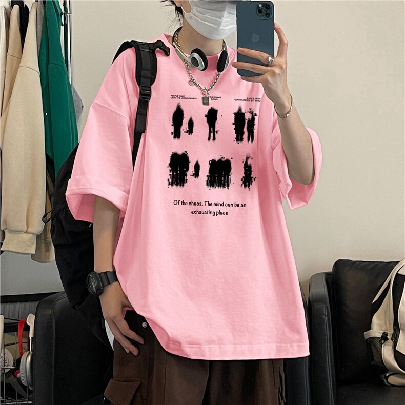 得物直播品质220克纯棉精梳美式印花T恤短袖dcm286-特批20控38,男装T恤,星座605(原A050)