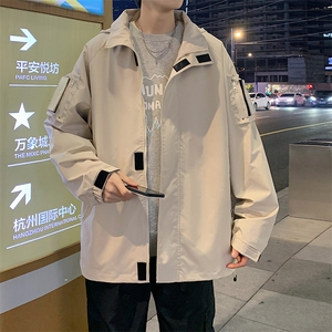 2023新款港风冲锋衣连帽夹克户外工装大码宽松休闲外套JK2364-P75图片