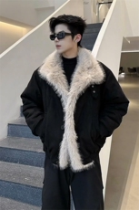 [网图]座山雕做旧麂皮加厚棉服毛领外套男5D1198-TP105178，男装棉衣，电商A102