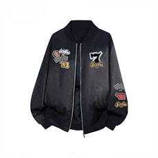 1506-1/JMX391/P49网红潮牌宇航员卡通字母印花棒球服男女春秋，女装职业装，星座1506-1