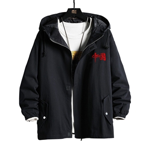 JK41276-P85 加棉款-P115 纯棉连帽夹克男士大码工装夹克男 网格图片
