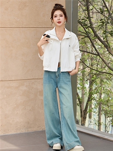 现货！高端外套女短款2026年春季新款格子拼接洋气春秋夹克上衣图片