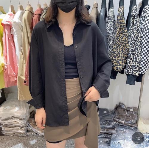 2021秋季新款时尚百塔简约休闲长袖衬衫,女装衬衫,L·H·X