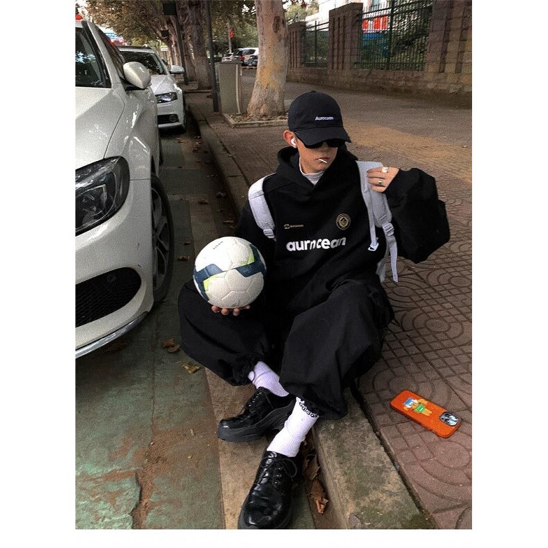 时尚印花连帽卫衣男女加绒加厚秋冬款宽松oversize美式外套上衣男,女装短外套,四季星座505