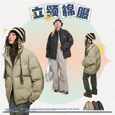 2025冬虎纹皮立领棉服--5184模特图控价248，男装棉衣，电商S012（CATTEE）