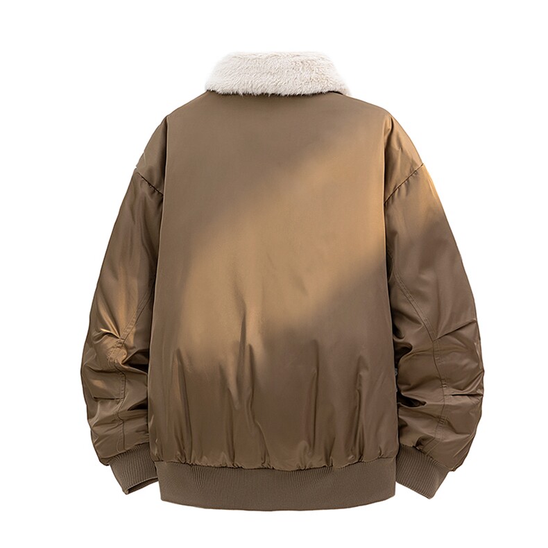 可拆卸毛领羽绒服男情侣冬季复古美式短款外套XZ309Y95750P188,男装羽绒服,星座309（原A406）