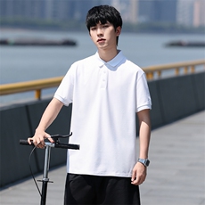 P02短袖男夏季新款纯色潮流半袖上衣休闲透气高级翻领polo衫T恤衫，男装T恤，星座115A-3