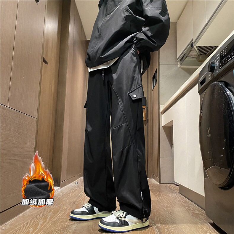 抖音品质冬季新款机能褶皱加绒冲锋裤B315-K23522JR-特p35控68，男装卫衣，电商B315