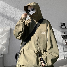 8XL-M特大码春季Cityboy宽松冲锋衣夹克男女上衣外套男JK1310P85，男装夹克，电商D206-1