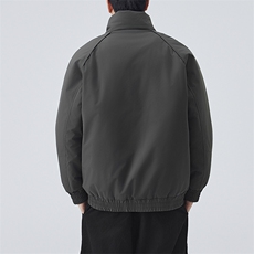 现货美式高街休闲夹克冬季三防立领纯色户外工装加厚棉服外套，男装夹克，电商A486