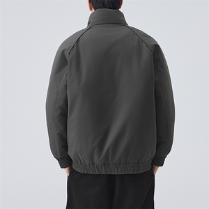 现货美式高街休闲夹克冬季三防立领纯色户外工装加厚棉服外套图片
