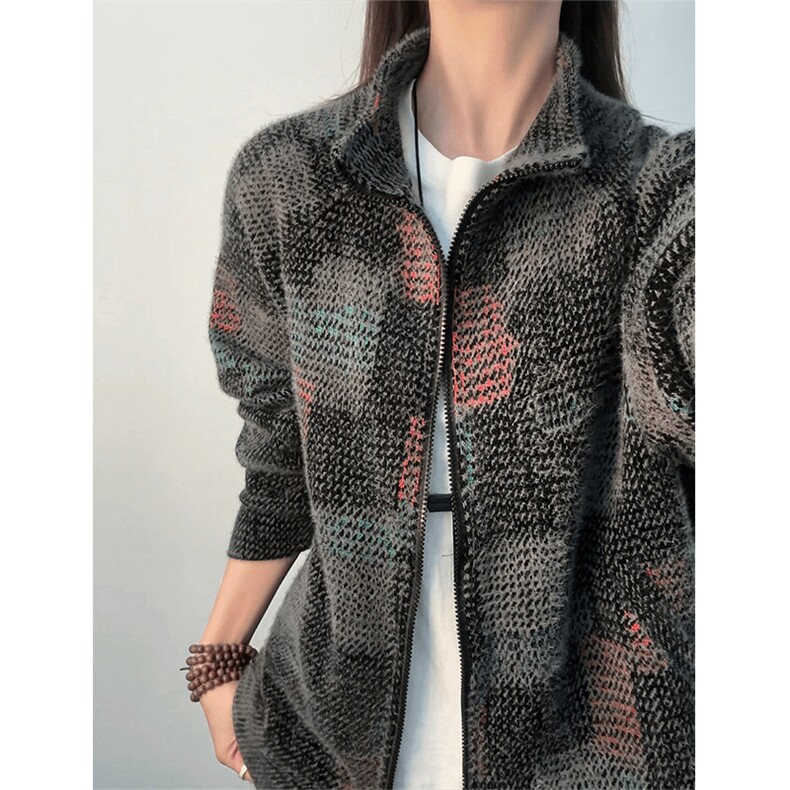 WY855-P68原版现货主推来谈美式针织连帽开衫卫衣男款秋冬外套，女装短外套，星座215-1