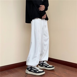 春秋潮牌ins休闲束脚阔腿裤美式vibe高街华夫格裤子男 K4787-P28图片